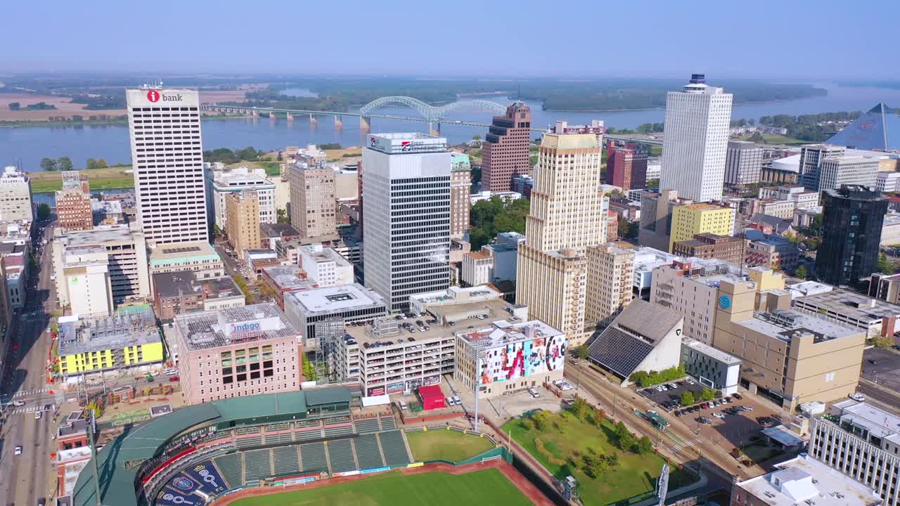 Memphis commercial buildings and riverfront